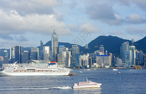 香港海港旅游文化晴天城市市中心天空商业海洋建筑旅行图片
