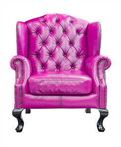 紫色豪华椅子与剪切路径隔绝图片