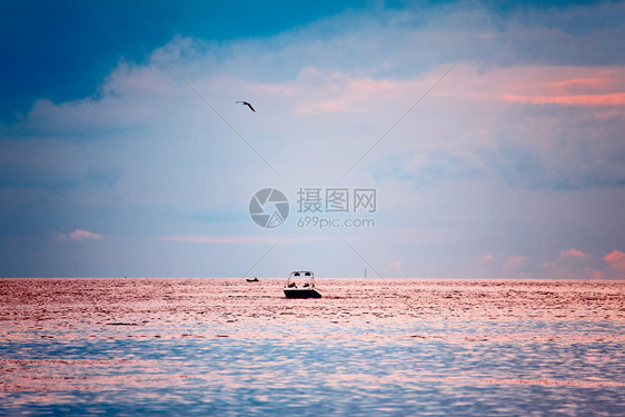 美丽的日落活动紫色蓝色假期戏剧性太阳地平线海滩海岸线海岸图片