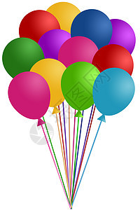 色彩多彩的气球团图片