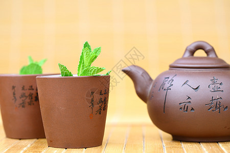 薄荷茶玻璃文化英语竹子杯子草本植物茶点液体工作室食物图片