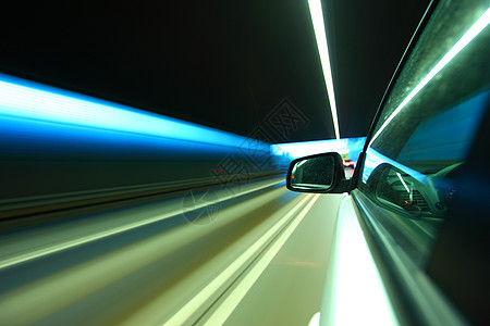 夜驾车镜子汽车车辆辉光金属玻璃速度交通运输车轮图片