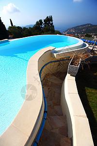 游泳池运动别墅椅子生活热带天堂房子洗澡植物太阳图片