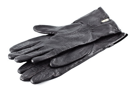 黑手套女性纺织品皮革材料成人扣子配件手指物品照片图片