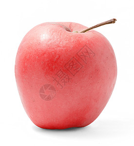 孤立的红苹果杂货小吃红色绿色白色奶奶剪裁食物水果小路背景图片