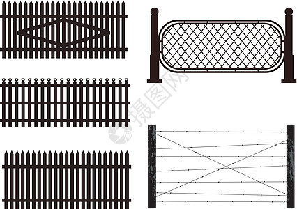 一组围栏的轮廓图片