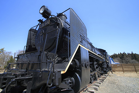 古代蒸汽机车火车煤炭旅行古董黑色力量铁路碎石引擎海角图片