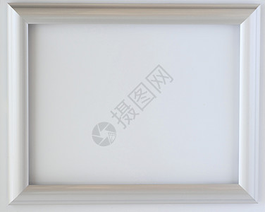 白背景上孤立的银边框记忆展览空白装饰边缘白色框架照片持有者画廊图片