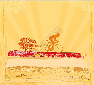 自行车海报旅行运动座位青少年插图娱乐踏板特技诡计图片