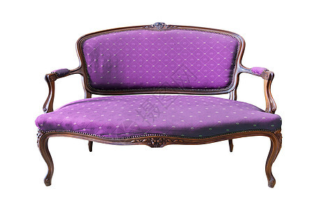 与剪切路径隔绝的紫色豪华椅子装潢雕刻插图皮革衣服装饰蓝色风格家具座位图片