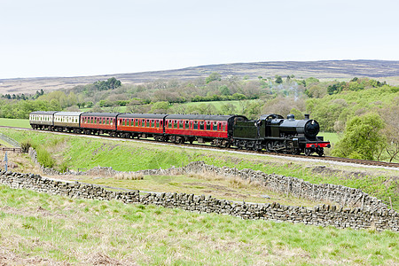 NYMR 约克郡 En列车火车机车旅客运输蒸汽旅行铁路位置世界图片