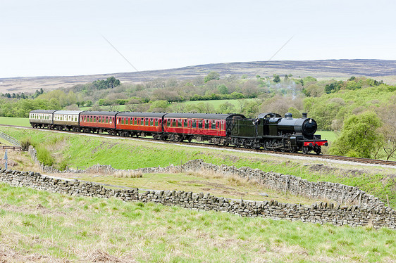 NYMR 约克郡 En列车火车机车旅客运输蒸汽旅行铁路位置世界图片