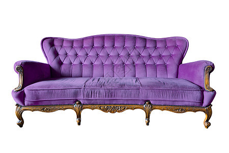 与剪切路径隔绝的紫色豪华椅子插图装饰沙发风格衣服座位蓝色奢华家具扶手椅图片