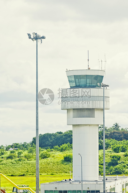 空中交通管制塔台摄影土地玻璃窗指示牌图片