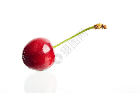 白色的红樱桃健康食物水果红色图片
