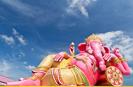粉红甘尼查雕像象牙橙子天堂紫色眼睛上帝描写树干宗教齿轮图片