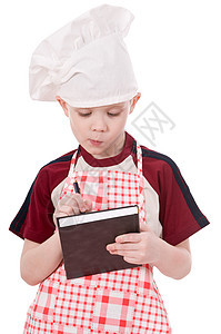 男厨厨房厨师男生快乐写作帽子菜单美食童年乐趣图片