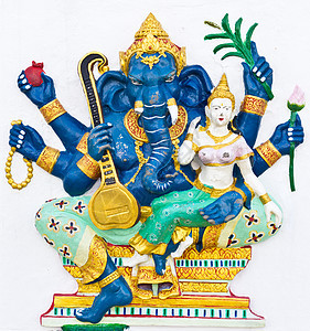 印地安人或印度人加内沙人描写吉祥象牙宗教信仰宽慰上帝树干天堂项链图片