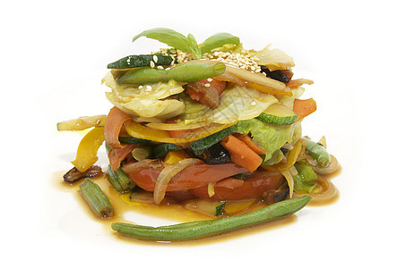 蔬菜沙拉立方体橙子玉米团体宏观食物扁豆胡椒饮食绿色图片