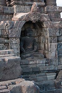 印度尼西亚中爪哇博罗布杜尔寺旅行艺术崇拜建筑学旅游上帝文化岩石雕像宗教图片