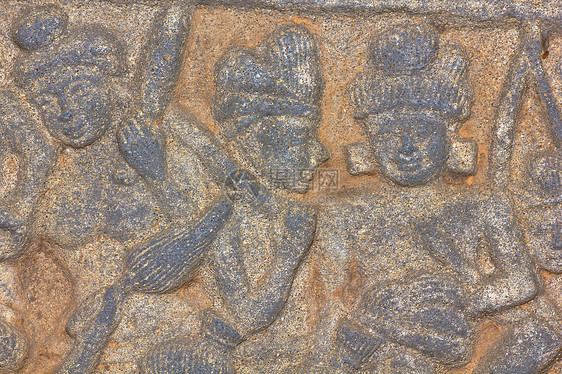 雕刻在寺庙墙上的土著艺术框架宗教工艺建筑反射佛教徒传奇手工入口模具图片