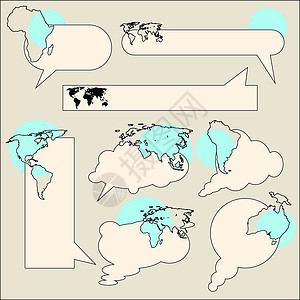 文本气球大陆背景图片