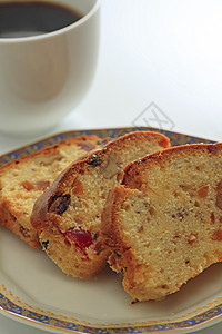 磅蛋糕和热咖啡味道食物面包水果葡萄干白色蛋糕甜点水果蛋糕菠萝图片