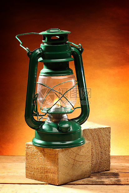 绿色油灯气体灯笼汽油石油玻璃金属图片