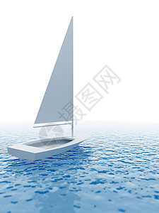 航行在海上的白帆船图片