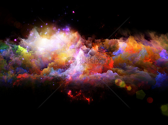 色彩多彩的分形云黑色精神魔法泡沫创造力墙纸想像力星云音乐图片