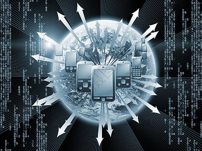 移动电话数字通讯组织通信全球行星插图黑色网络墙纸代码计算技术工具背景图片