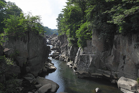 的山谷genbi溪流旅行天空绿色蓝色公园假期岩石图片