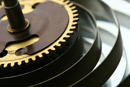 机械时钟装置旋转古董技术工程发条金子工作力量时间乐器图片