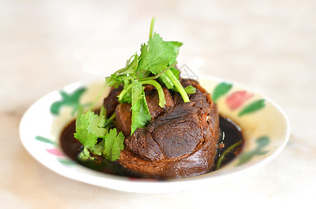 棕色酱猪肉蔬菜主食皮肤盘子大豆营养美味烧烤食物图片