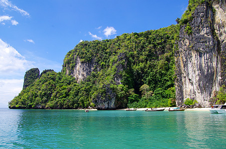 泰国悬崖海洋晴天海岸海景娱乐旅游天空假期支撑图片