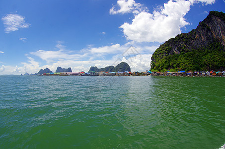 泰国的地貌景观海浪海岸旅行假期热带岩石支撑风景情调蓝色图片