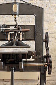印刷机场景机械生产工作缺口旋转古董圆形房子工具图片