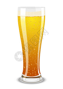 啤酒杯矢量插图黄色泡沫棕色干杯啤酒厂气泡啤酒白色液体草稿图片