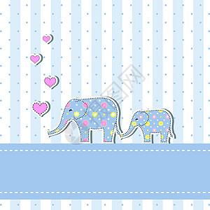 条纹蓝色邀请函祝贺大象高清图片