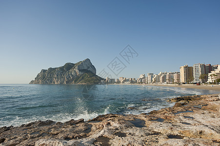 Calpe 清晨支撑酒店头皮阳光公寓天际海岸高楼水平海洋图片