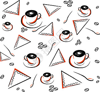 白色咖啡的咖啡模式图片