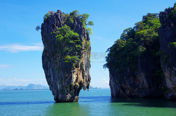 James债券岛拍摄记忆海滩树叶蓝色树木纪念品旅游历史反思图片