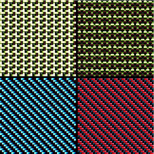 碳纤维 基夫拉和装饰性无缝模式集材料正方形蓝色黄色编织纤维插图技术灰色棕色图片
