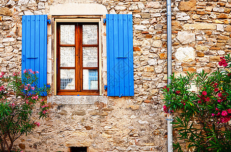 法语窗法国窗口框架玻璃安全植物学窗户植物窗帘木板房子风格图片