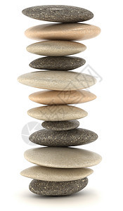稳定与Zen平衡石塔金字塔禅意脆弱性鹅卵石冥想黑色岩石卵石温泉白色图片
