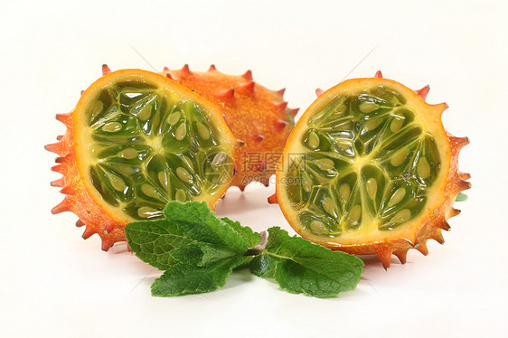 基瓦诺美味热带角瓜黄瓜水果白色黄色维生素异国食物图片