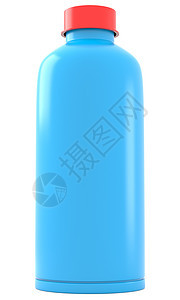 塑料瓶液体瓶子管子空白白色塑料蓝色插图图片