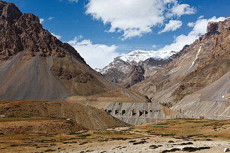 喜马拉雅山谷山脉水平风景场景旅行图片