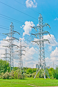 电线线条力量收费危险蓝色技术金属天空电气燃料图片