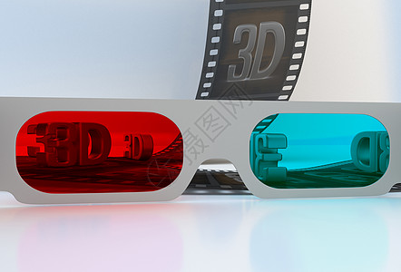 透过 3D 眼镜查看 - 抽象胶片图片
